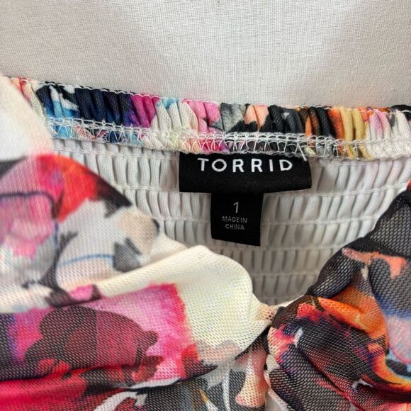 Ladies Torrid Floral Chiffon Maxi‎ Dress Fully Lined Torrid Size 1 Regular 1X - Picture 7 of 13